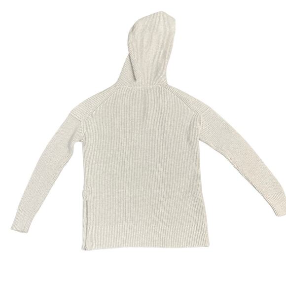 Rachel Zoe Hooded Sweater Ribbed Knit Neutral Pullover Woman’s size S - Picture 5 of 11